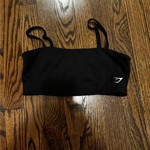 Black Gymshark Bandeau Sports Bra